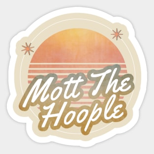 mott the hoople ll retro moon Sticker